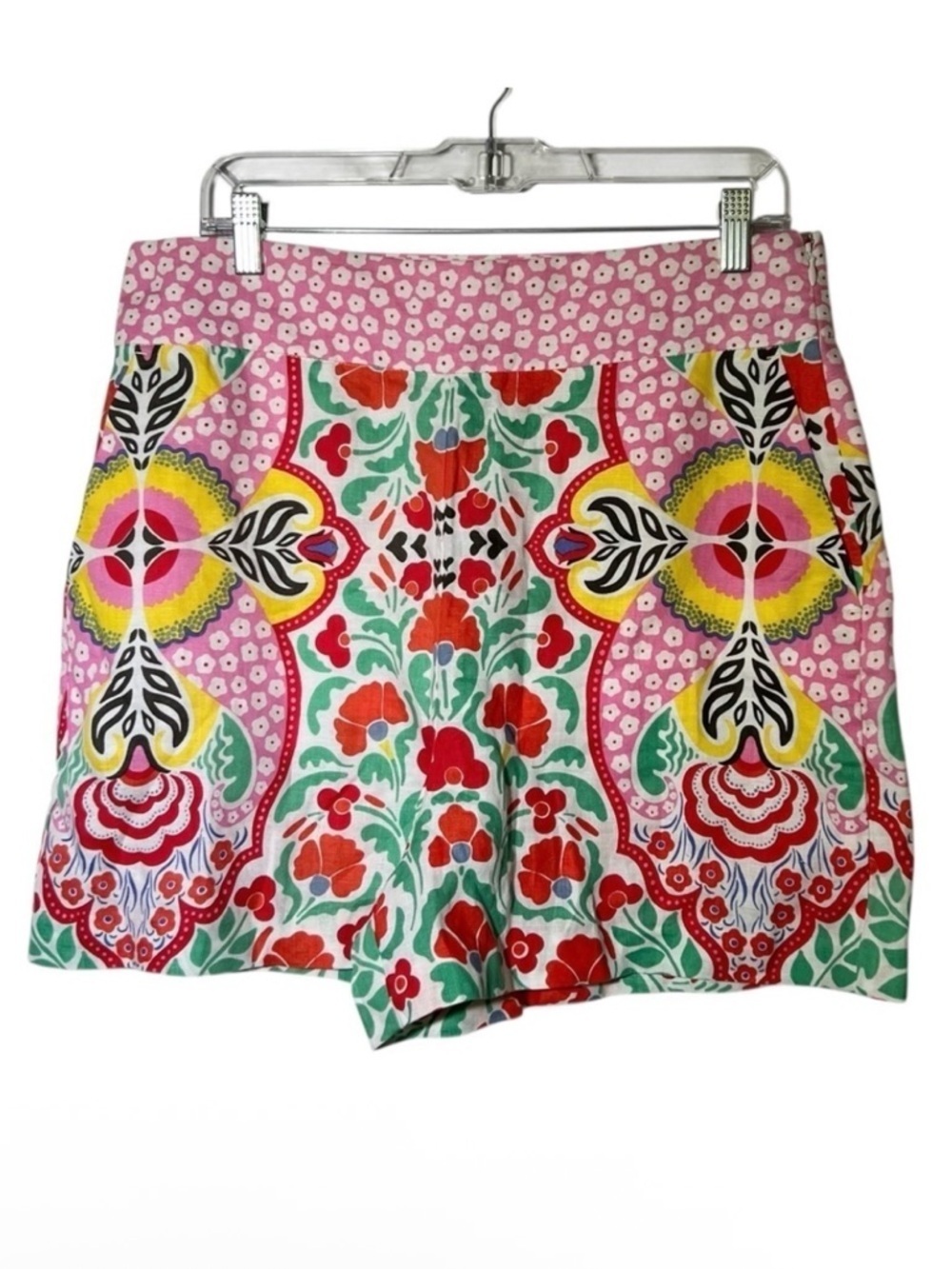 Boden Georgina 100% Linen Floral Shorts NWT Size US 10